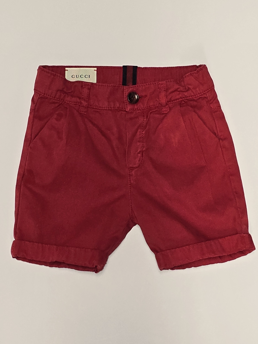 Gucci Kids Red Cotton Shorts